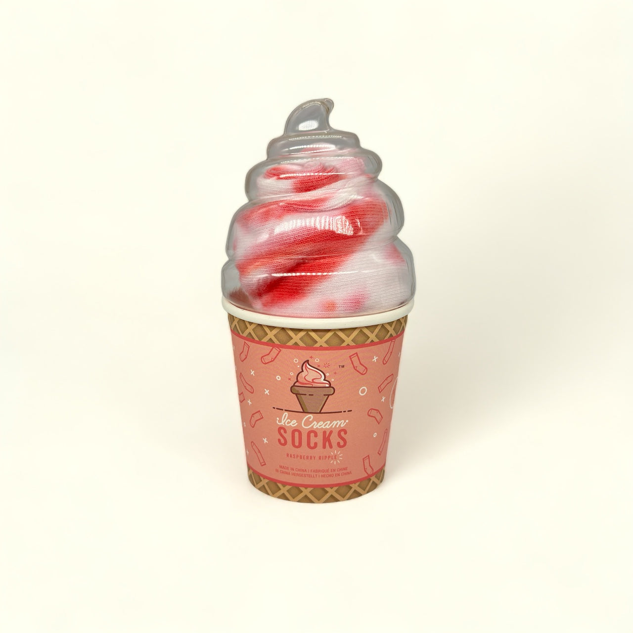 Rasperry Ripple Ice Cream Socks