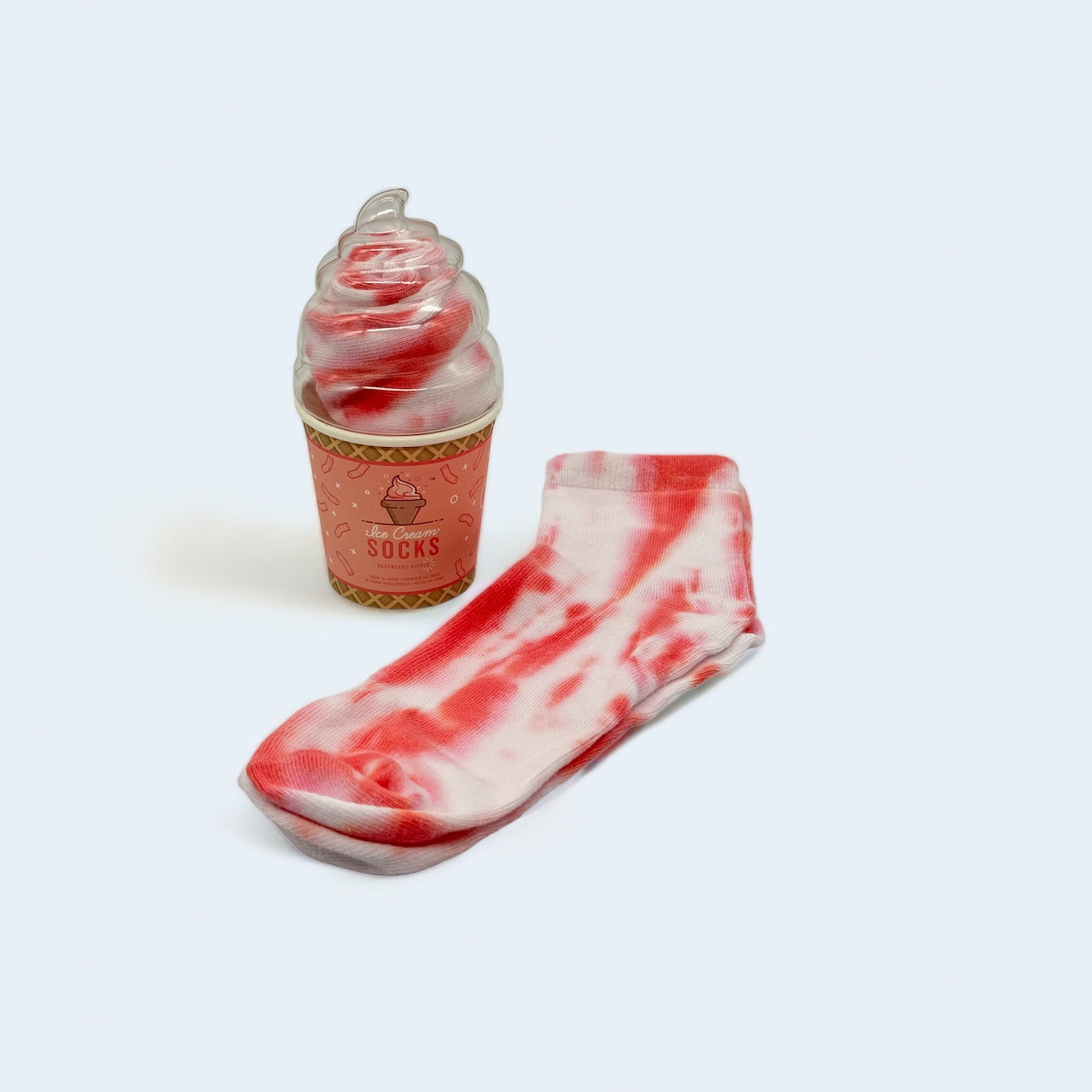 Rasperry Ripple Ice Cream Socks