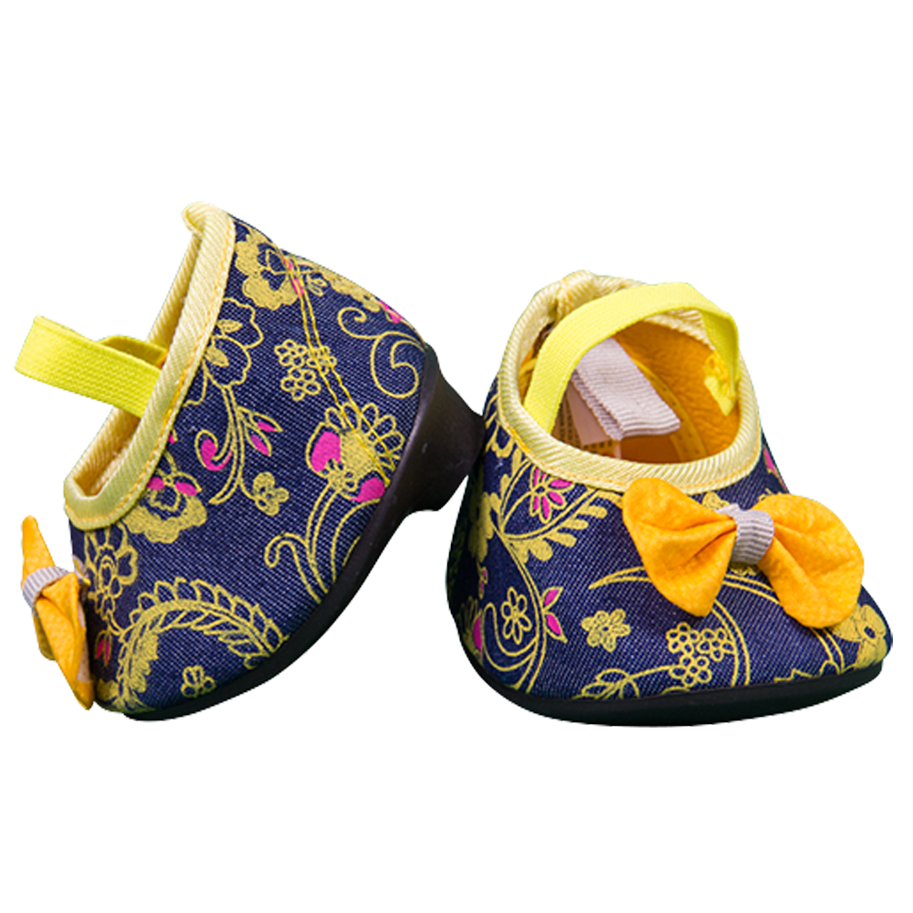 Yellow Denim High Heels