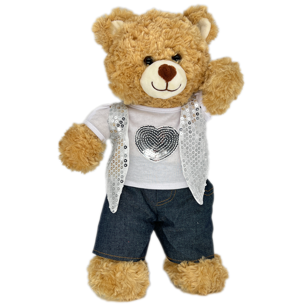 Silver Heart Denim Outfit